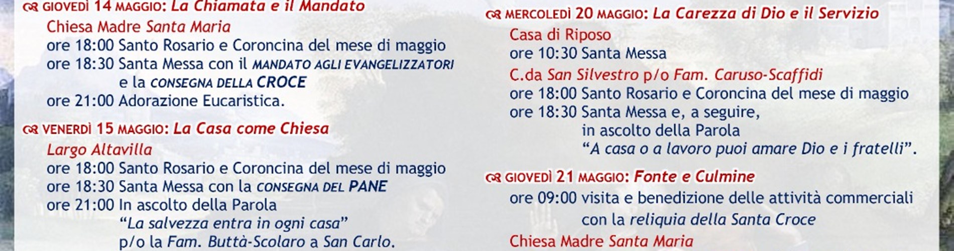 Settimana di evangelizzazione a cura della parrocchia