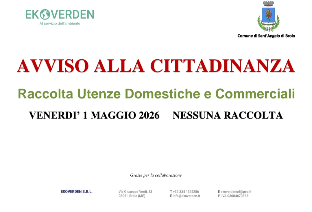 Immagine raccolta differenziata 1 maggio