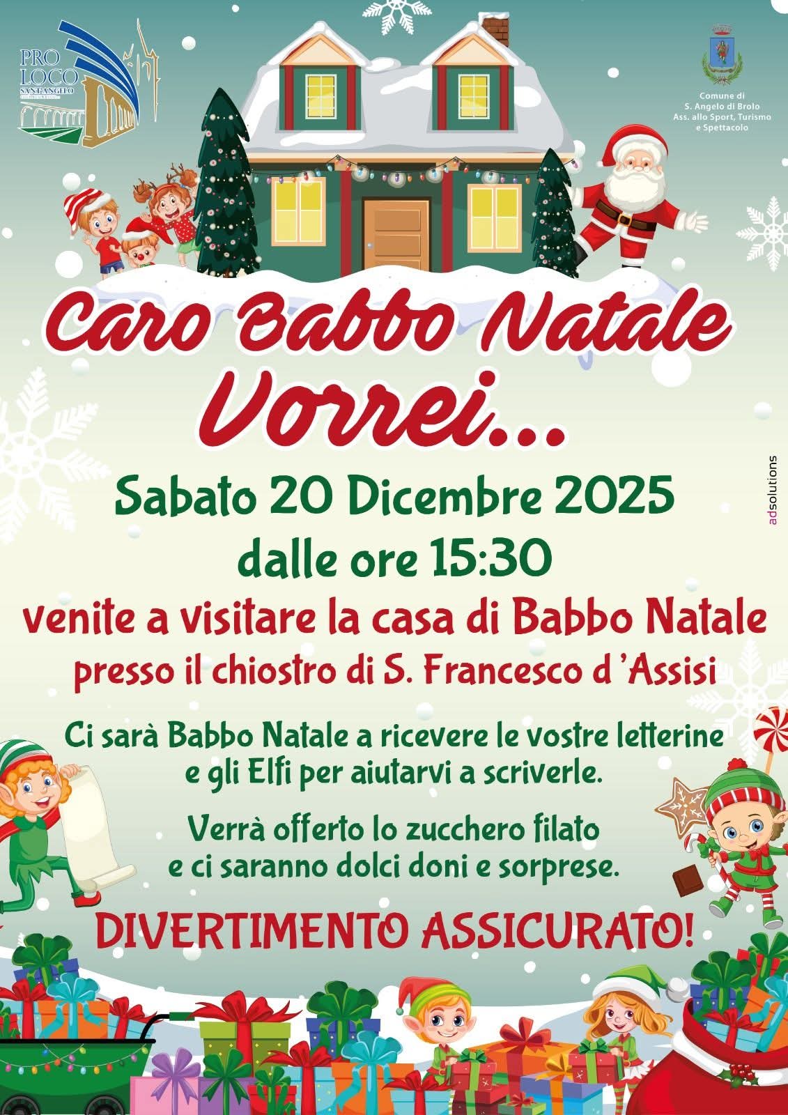 Sabato 20 dicembre....Caro Babbo Natale