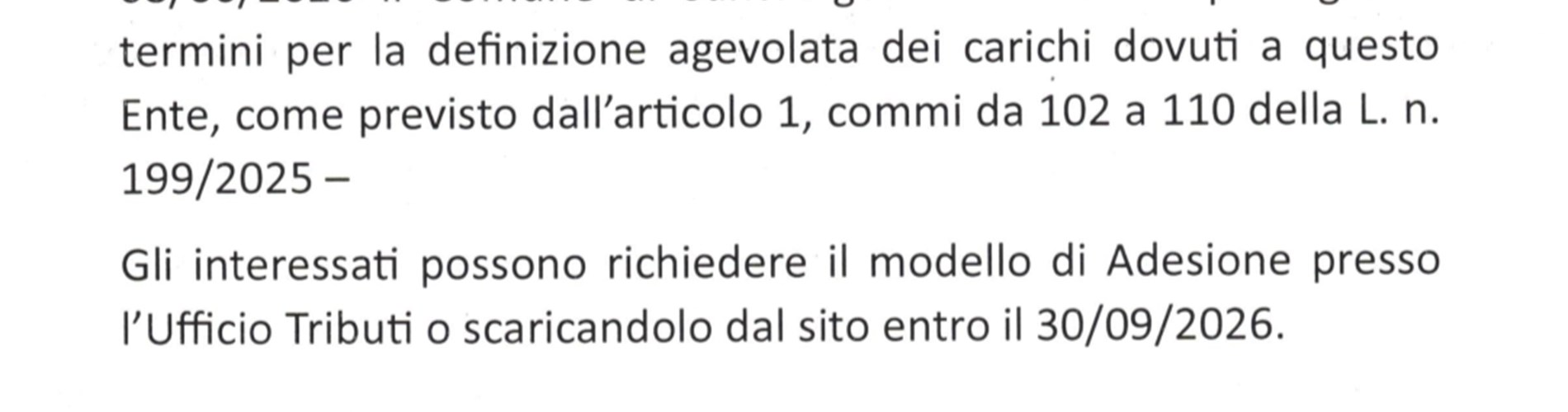Definizione agevolata delle imposte comunali